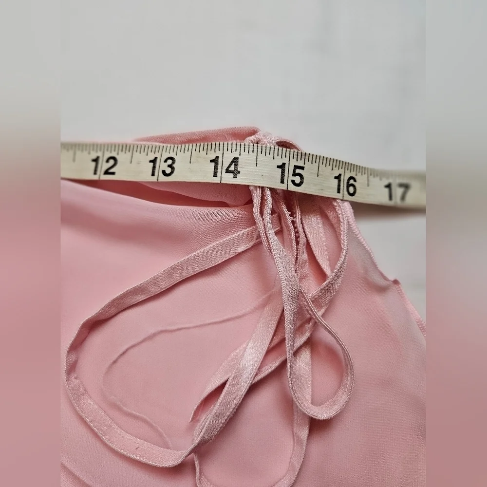 Premiere Collection Girls Pink Sheer Chiffon Dance Skirt W/ Tie At Side Size Med